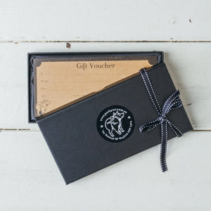 Gift Voucher Brown Card in Gift Box