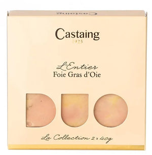 Castaing Goose Foie Gras Duo 2 x 40g Lobes