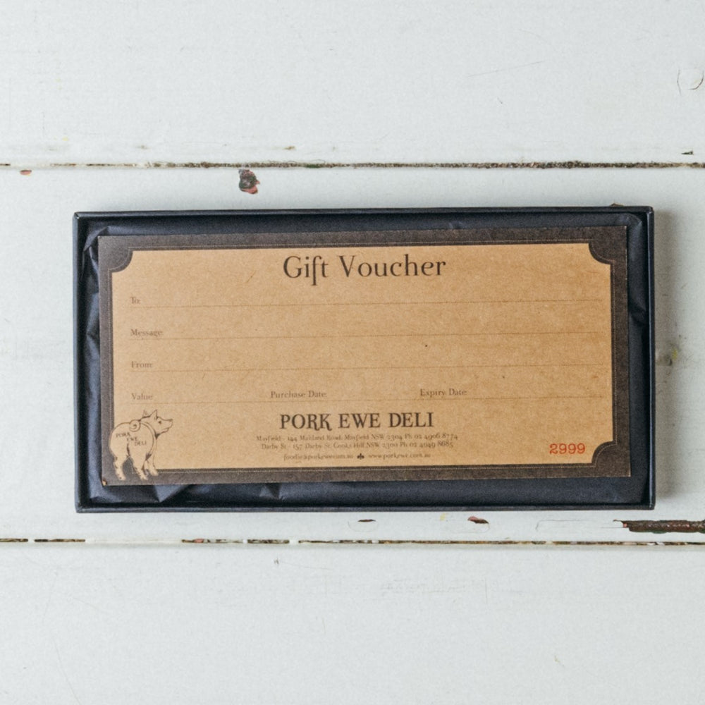 Gift Voucher Brown Card  in Envelope