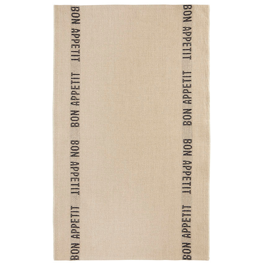 100% French Linen Kitchen Tea Towel Bon Appetit by Charvet Editions`